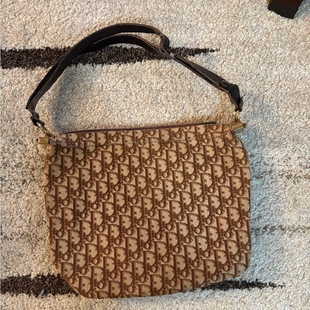 Dior Brown Monogram Shoulder Bag